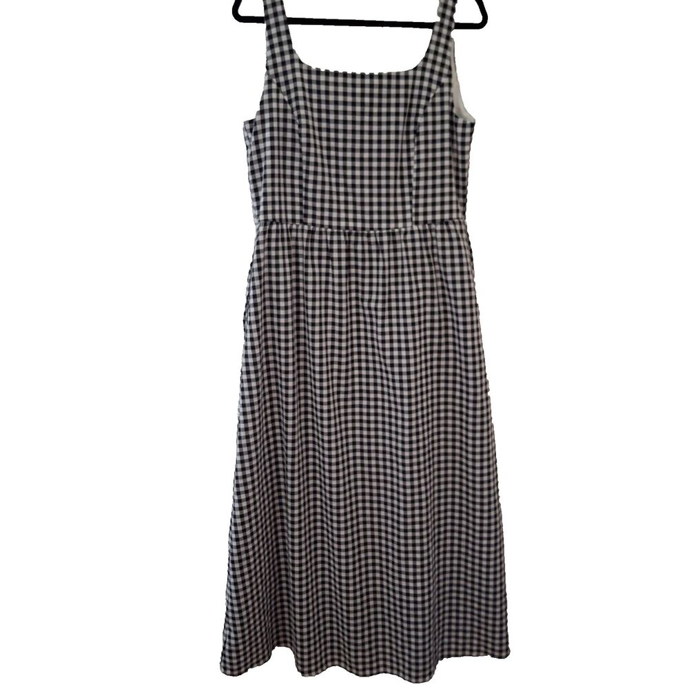Pretty Garden Gingham Maxi Dress Large Cottagecore Prairie Casual Beach Vacation